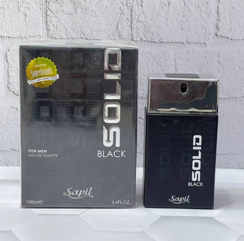 عطر ادکلن مردانه سولید بلک SOLID BLACK برند Sapil ساپل ۱۰۰ میل اورجینال